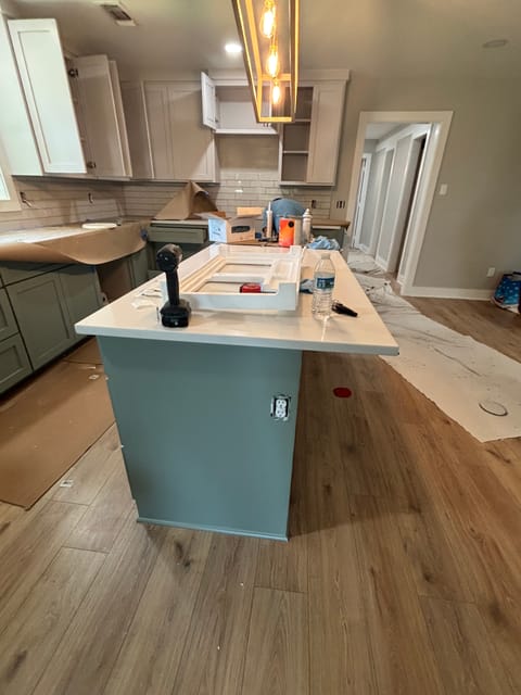 Kitchen under construction